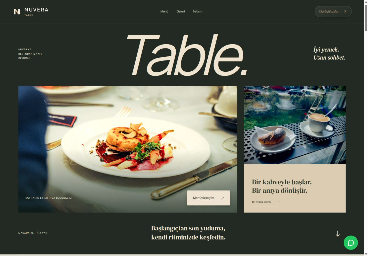 Restoran & kafe web tasarımı